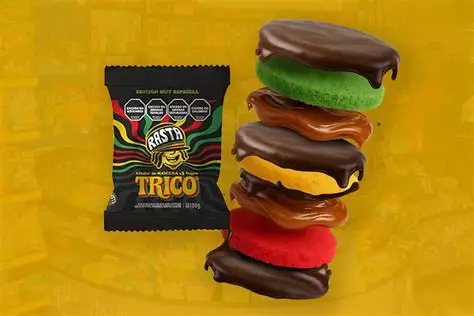 Alfajor Tricolor Rasta artesanal premium - precios mayoristas para comercios